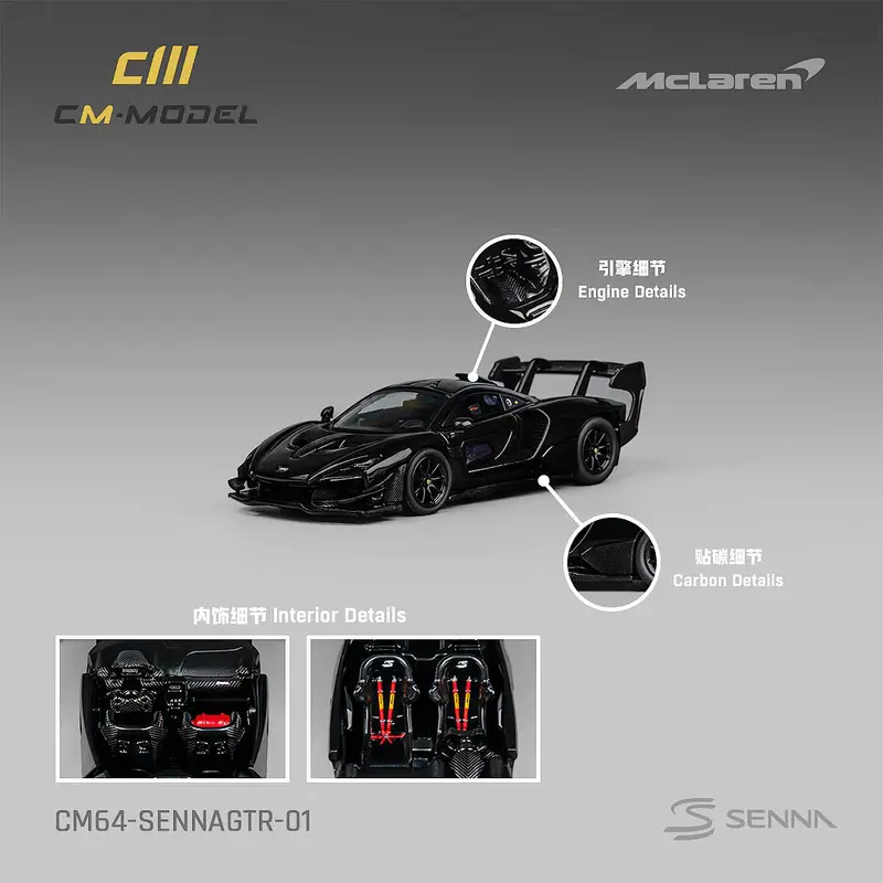 1:64 Mclaren Senna Gtr -- Black  -- Cm-Model 1