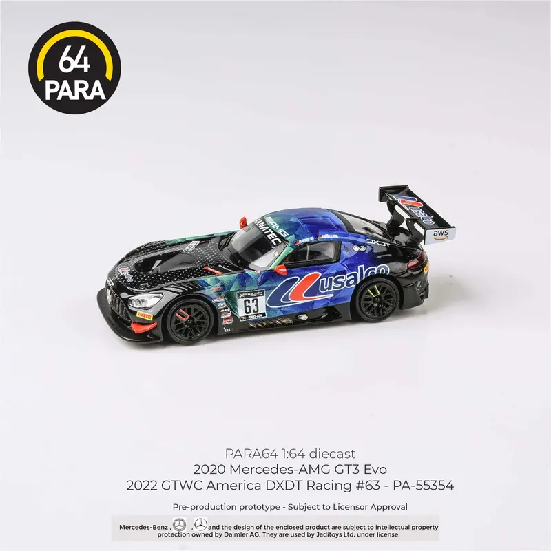 1:64 Mercedes-Amg Gt3 Evo -- Gtwc America Dxdt Racing #63 -- Para64 1