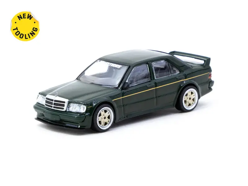 1:64 Mercedes-Benz 190 E 2.5-16 Evo 1 -- Toyo Tires Dark Green -- Tarmac Works 1