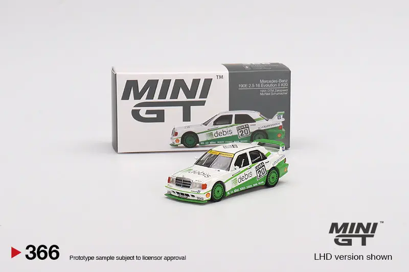 1:64 Mercedes-Benz 190E 2.5 16 Evo Ii -- 1991 Dtm Michael Schumacher -- Mini Gt 1