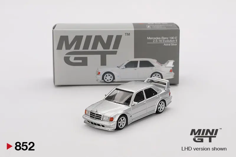1:64 Mercedes-Benz 190E 2.5-16 Evolution Ii -- Astral Silver -- Mini Gt Mgt00852 1