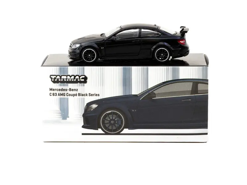 1:64 Mercedes-Benz C63 Amg Coupé Black Series -- Matte Black -- Tarmac Works 1