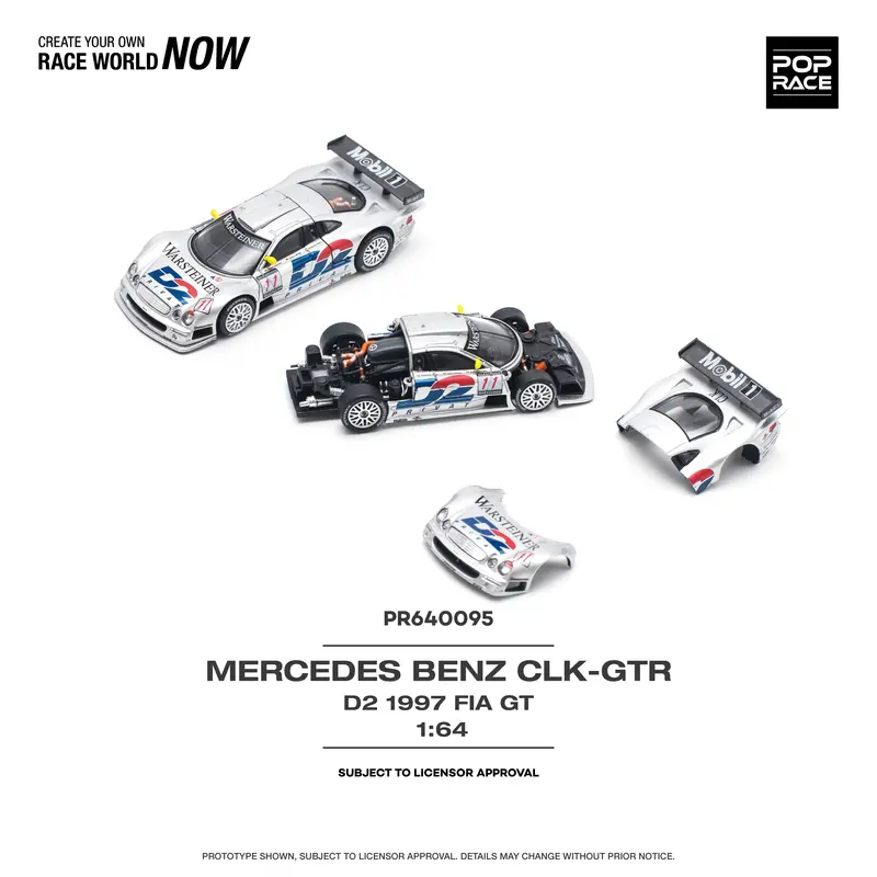 1:64 Mercedes-Benz Clk Gtr -- 1997 D2 Fia Gt -- Pop Race 1