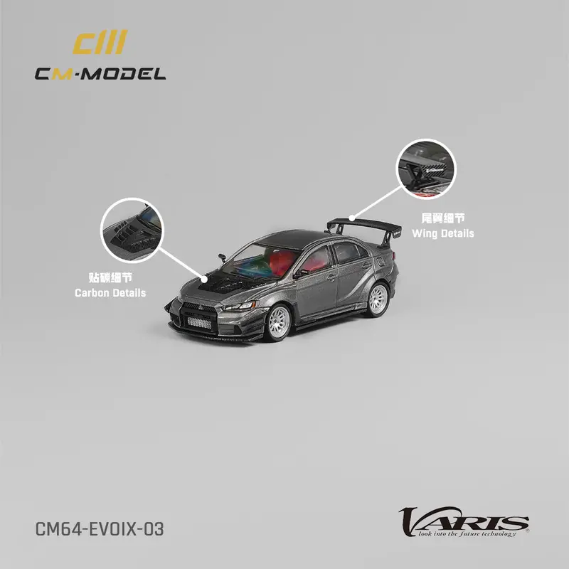1:64 Misubishi Lancer Evo X Varis -- Grey -- Cm-Model 1