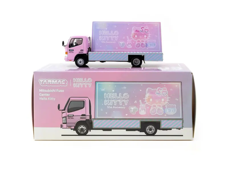 1:64 Mitsubishi Fuso Canter Truck -- Hello Kitty Billboard -- Tarmac Works 1