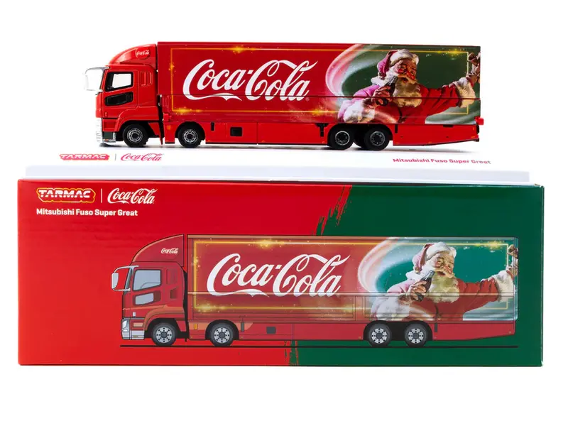 1:64 Mitsubishi Fuso Super Great -- Coca-Cola Santa Truck -- Tarmac Works 1