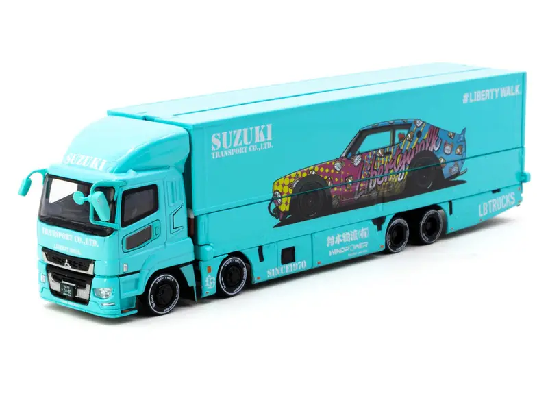 1:64 Mitsubishi Fuso Super Great Truck -- Lbwk Kuma -- Tarmac Works 1