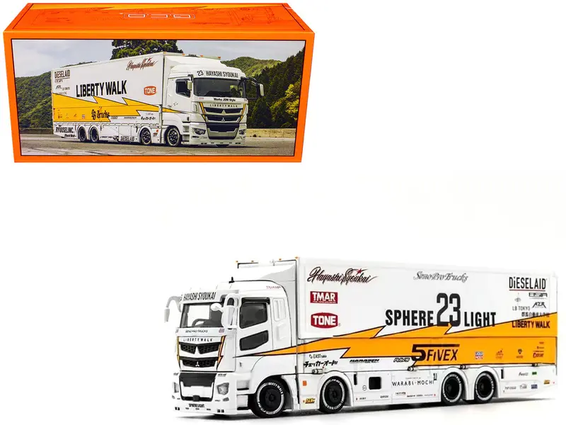 1:64 Mitsubishi Fuso Transporter Truck -- #23 "Liberty Walk Lb-Trucks" -- Gcd 1