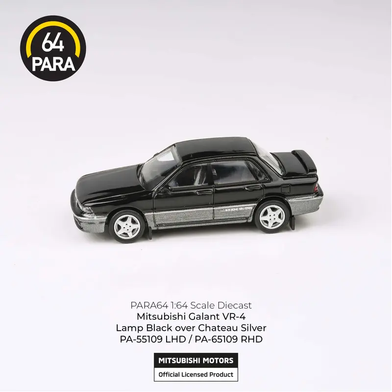 1:64 Mitsubishi Galant Vr-4 -- Lamp Black/Chateau Silver -- Para64 1