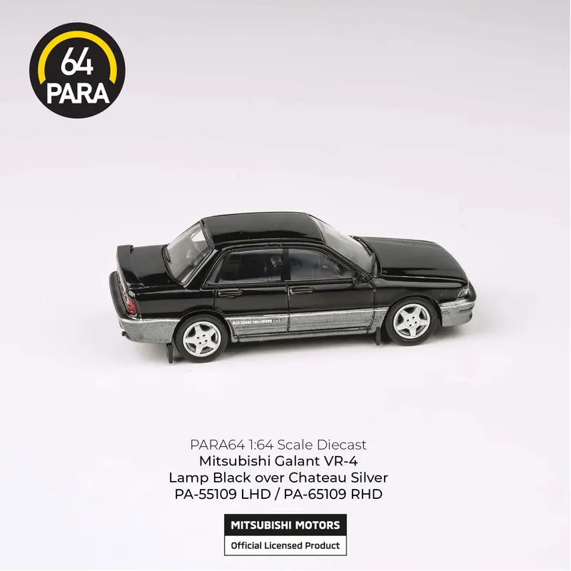 1:64 Mitsubishi Galant Vr-4 -- Lamp Black/Chateau Silver -- Para64 2