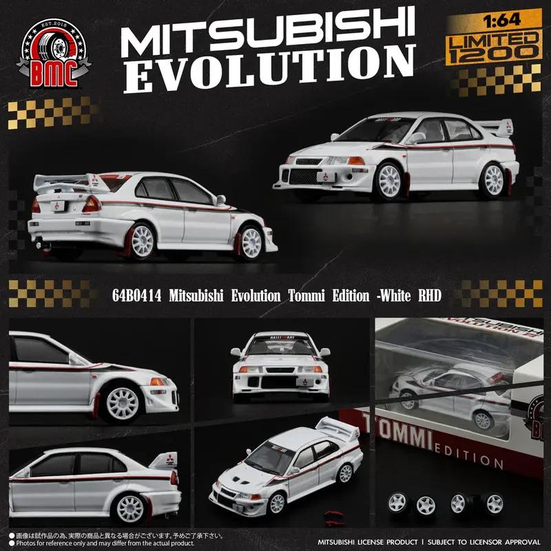 1:64 Mitsubishi Lancer Evo 6.5 -- White Tommi Edition -- Bm Creations 1
