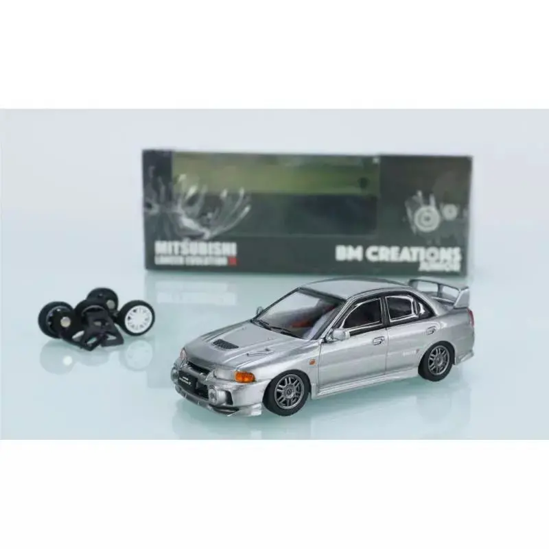 1:64 Mitsubishi Lancer Evo Iv (4) -- Silver -- Bm Creations 1