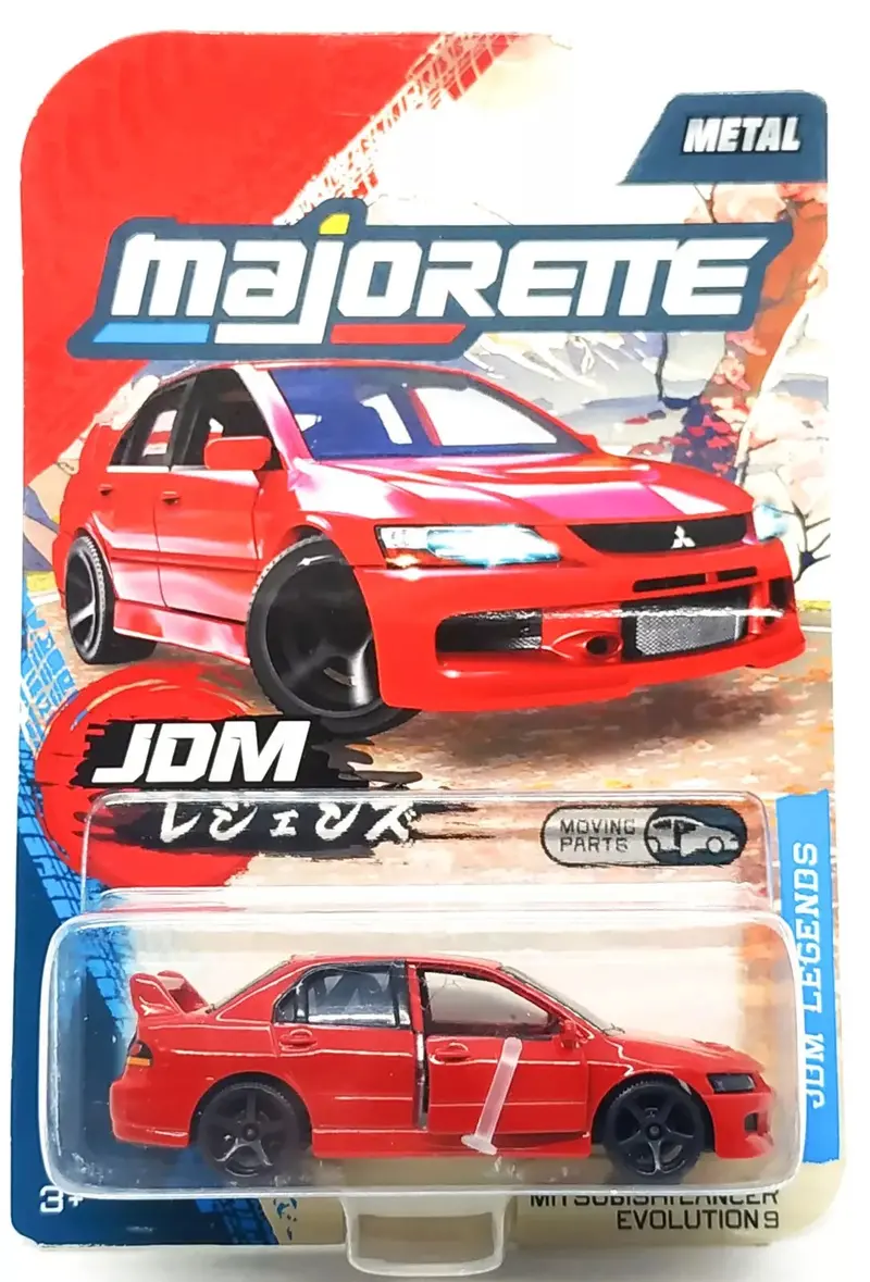 1:64 Mitsubishi Lancer Evolution 9 -- Red -- Majorette: Jdm Legends 1