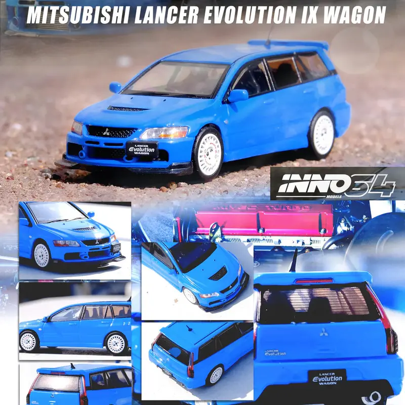 1:64 Mitsubishi Lancer Evolution Ix (9) Wagon -- Blue -- Inno64 1