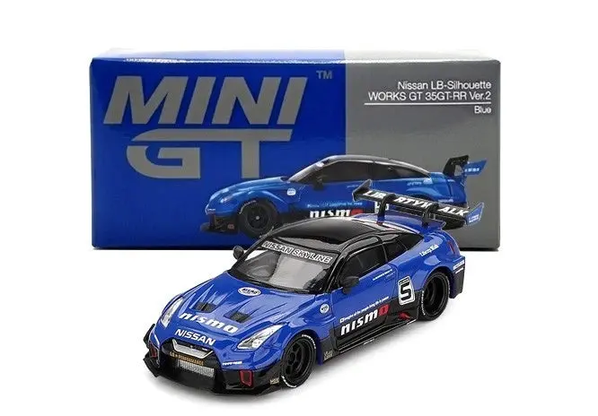 1:64 Nissan 35Gt-Rr Ver.12 Lb-Silhouette Works Gt -- Blue -- Mini Gt Mgt01124 1