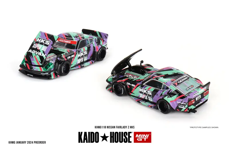 1:64 Nissan Fairlady Z Hks -- Kaido House X Mini Gt Khmg118 1