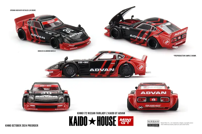 1:64 Nissan Fairlady Z Kaido Gt Advan -- Kaido House X Mini Gt Khmg172 1