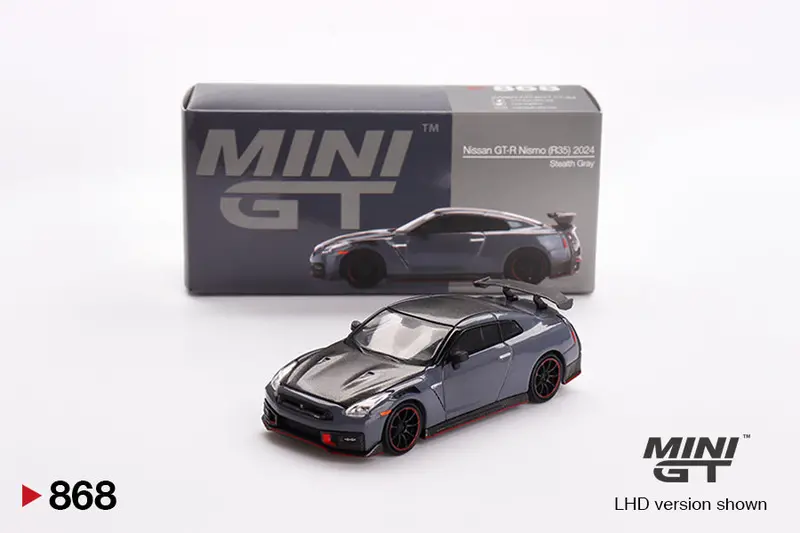 1:64 Nissan Gt-R Nismo 2024 Nismo -- Stealth Grey -- Mini Gt Mgt00868 1