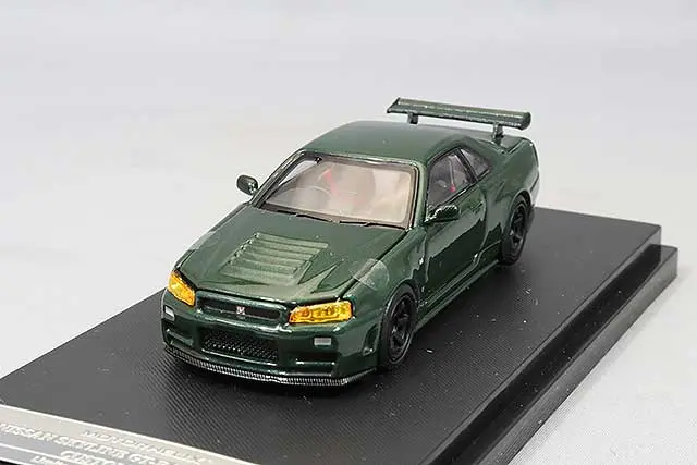1:64 Nissan Gt-R (R34) Nismo Crs -- Dark Green -- Motorhelix 1