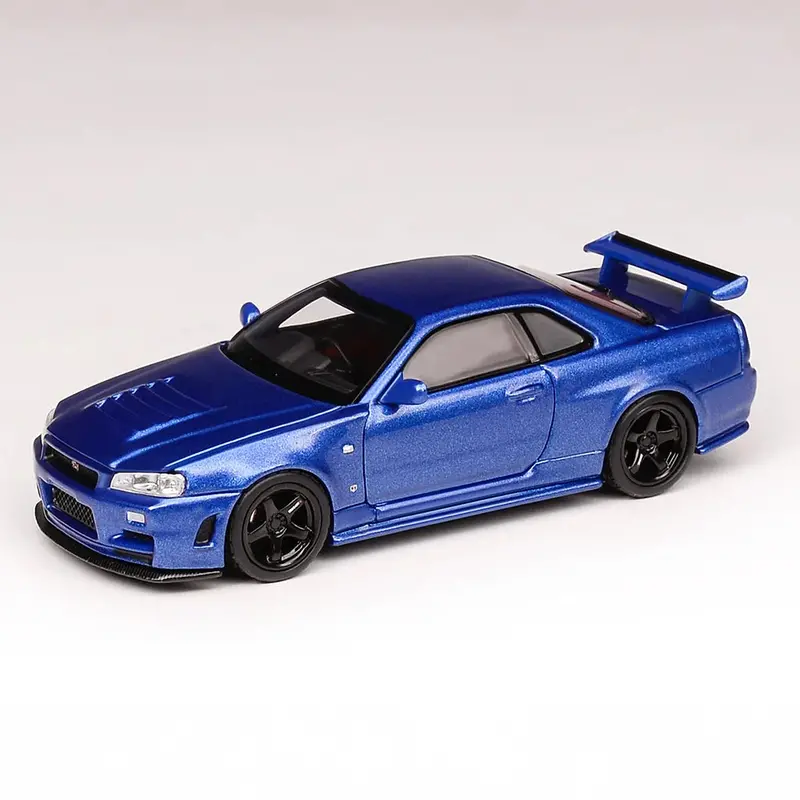1:64 Nissan Gt-R (R34) Z-Tune -- Bayside Blue -- Motorhelix M63416 1