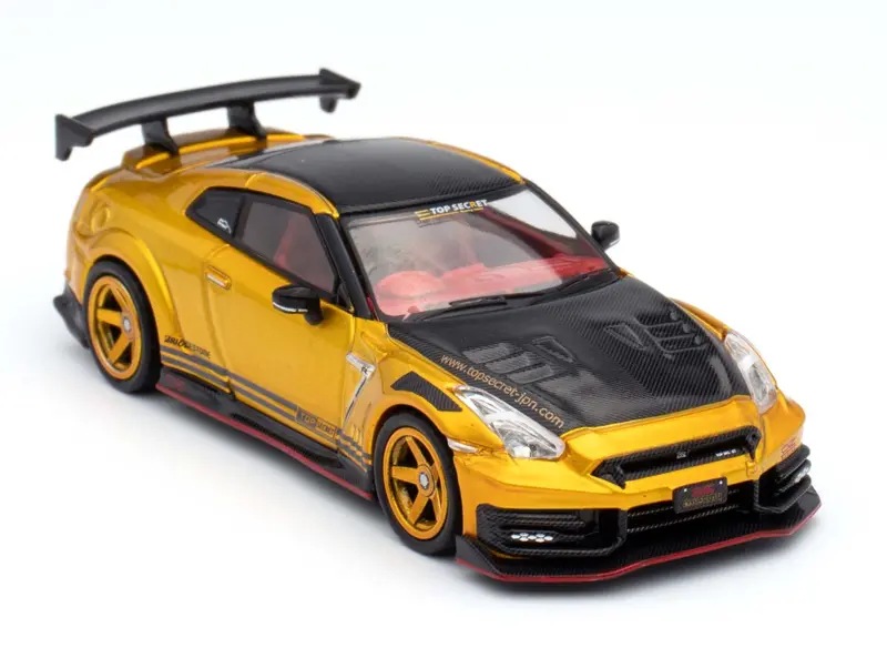 1:64 Nissan Gt-R (R35) Top Secret -- Gold -- Inno64 Kuala Lumpur Expo 2024 1