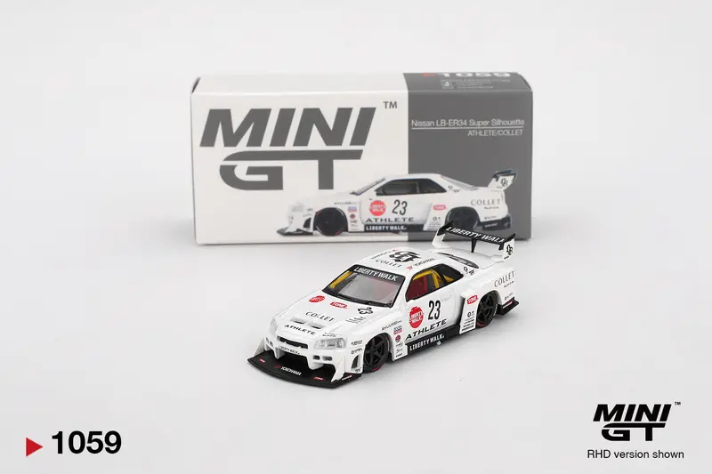 1:64 Nissan Lb-Er34 Super Silhouette -- Athlete/Collet -- Mini Gt Mgt01059 1