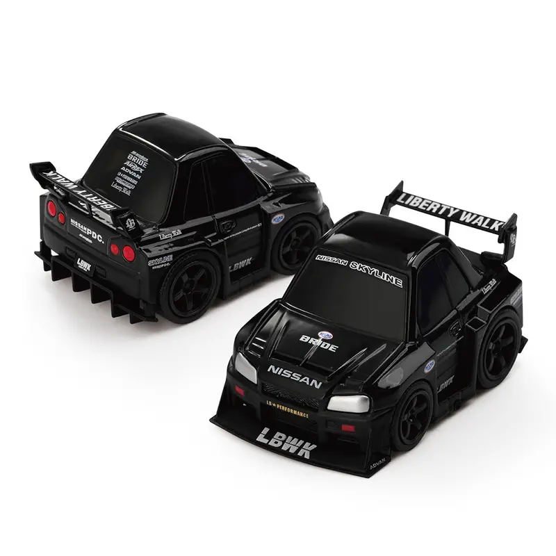 1:64 Nissan Lb-Er34 Super Silhouette Skyline -- Black -- Qubecarz X Mini Gt 1