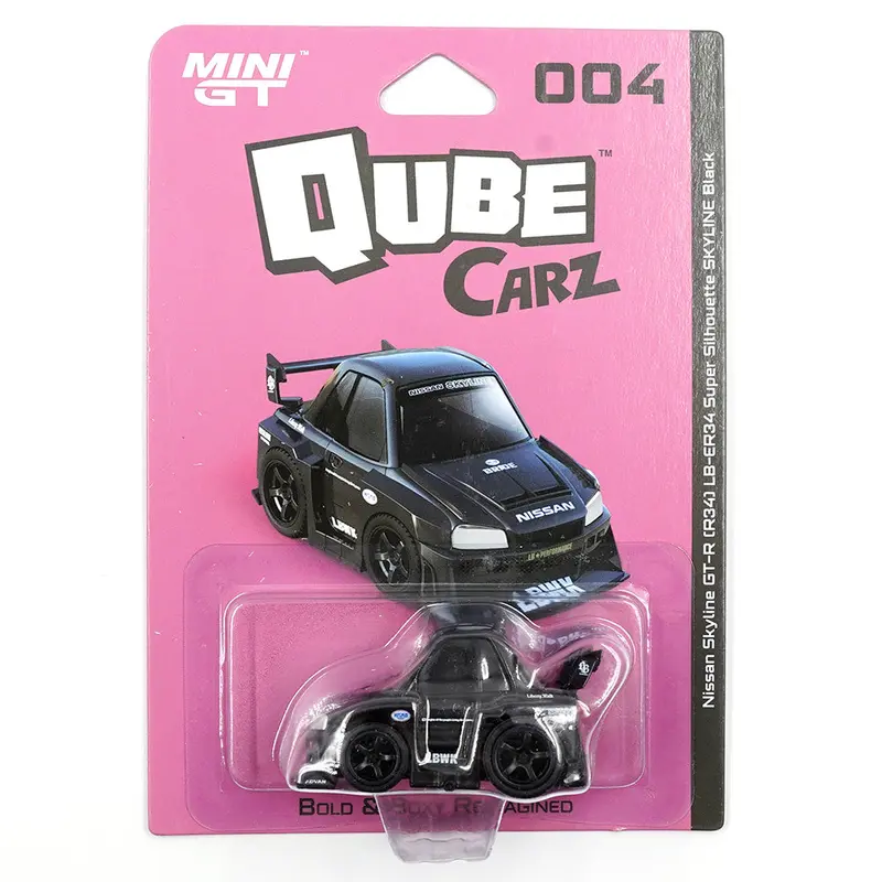 1:64 Nissan Lb-Er34 Super Silhouette Skyline -- Black -- Qubecarz X Mini Gt 2