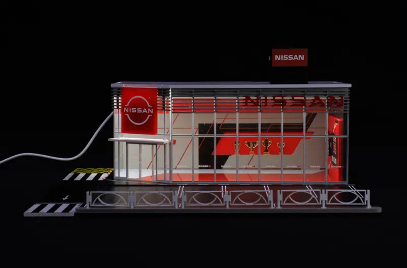 1:64 Nissan Nismo Dealership Diorama Display With Leds -- G-Fans 710036 2