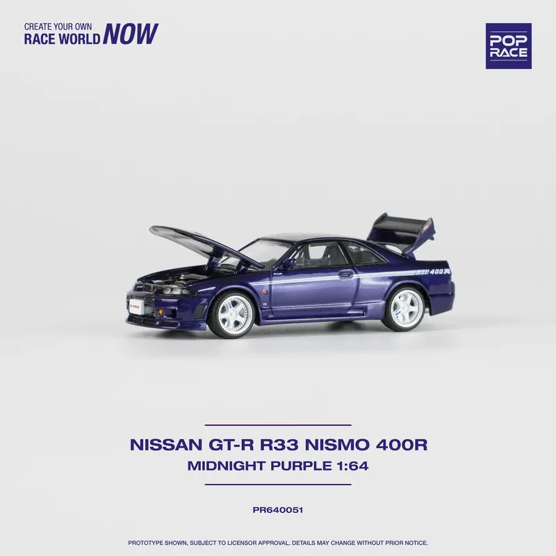 1:64 Nissan R33 Skyline Gtr Nismo 400R -- Midnight Purple -- Pop Race 1
