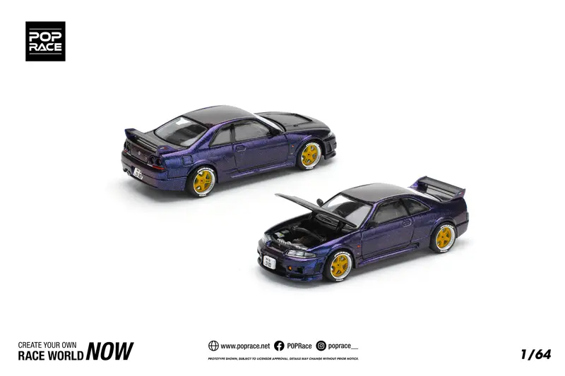 1:64 Nissan R33 Skyline Gtr Nismo 400R -- Midnight Purple -- Pop Race 1
