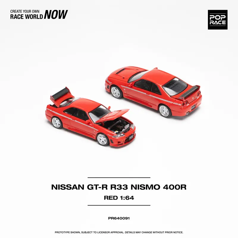 1:64 Nissan R33 Skyline Gtr Nismo 400R -- Red -- Pop Race 1