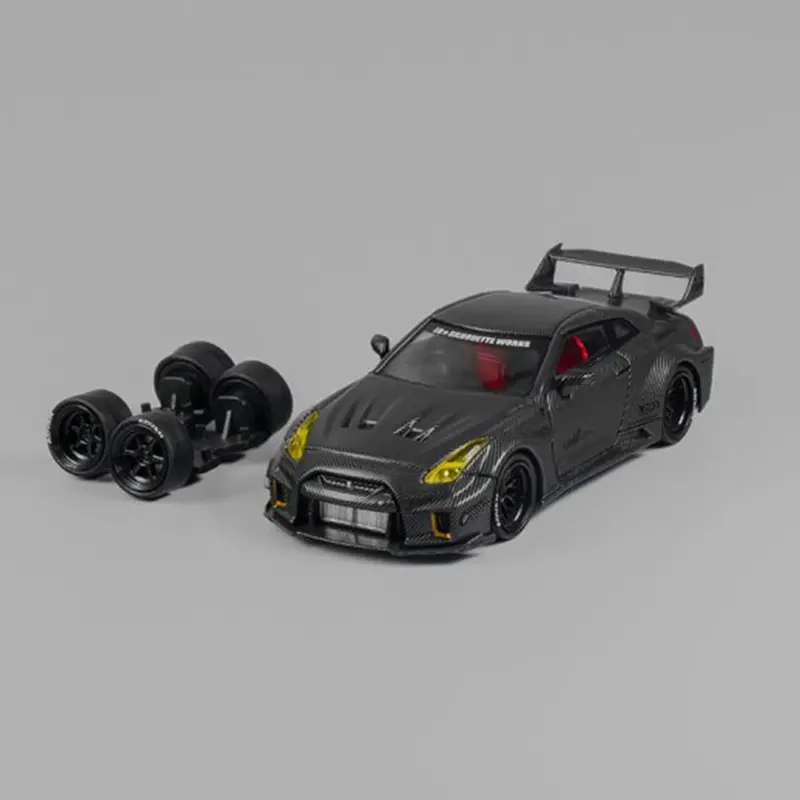 1:64 Nissan R35 Lbwk Gt35rr Super Silhouette -- Carbon Fibre Black -- Cm-Model 1