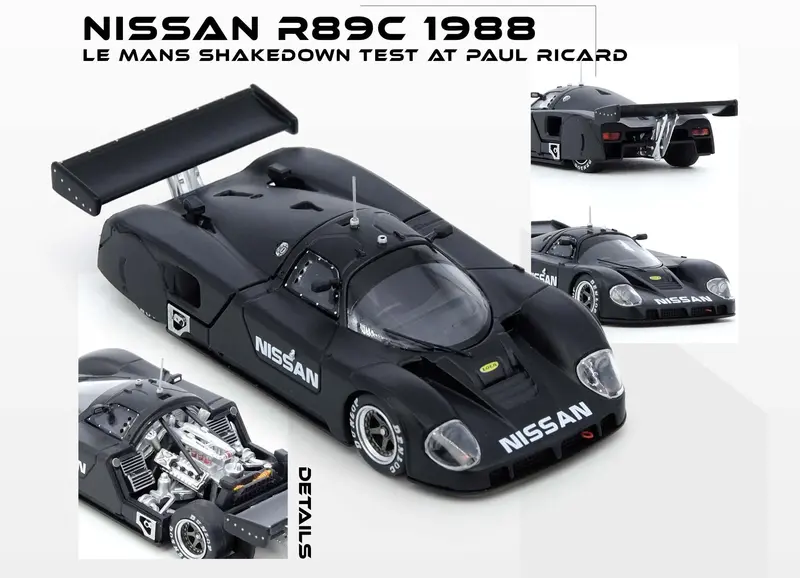 1:64 Nissan R89c -- Black Le Mans Shakedown Test -- Inno64 1