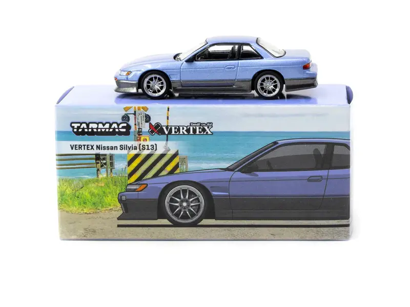 1:64 Nissan S13 Silvia Vertex -- Blue/Grey -- Tarmac Works 1
