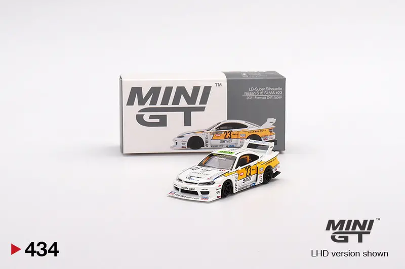 1:64 Nissan S15 Silvia Lb-Super Silhouette -- #23 2021 Formula Drift -- Mini Gt 1