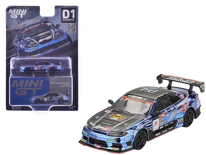 1:64 Nissan Silvia (S15) -- #46 D-Max Racing 2023 D1 Gp -- Mini Gt Mgt00857 1