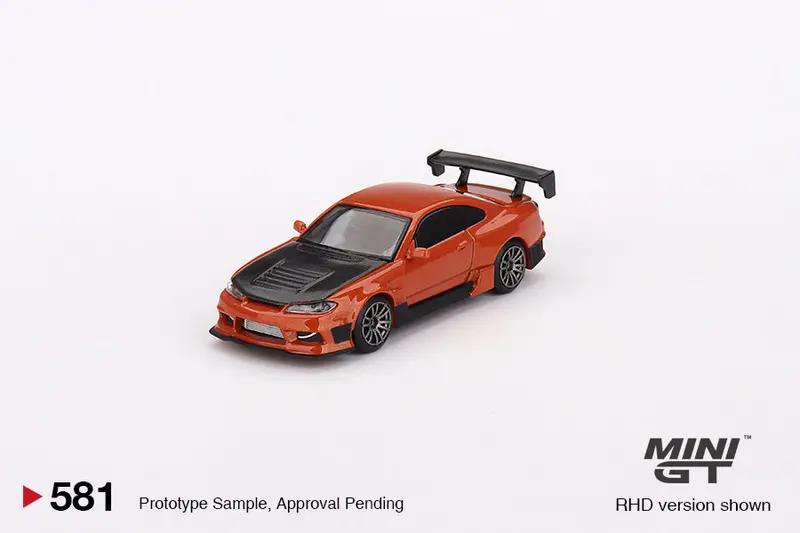 1:64 Nissan Silvia S15 D-Max -- Metallic Orange -- Mini Gt Mgt00581 1