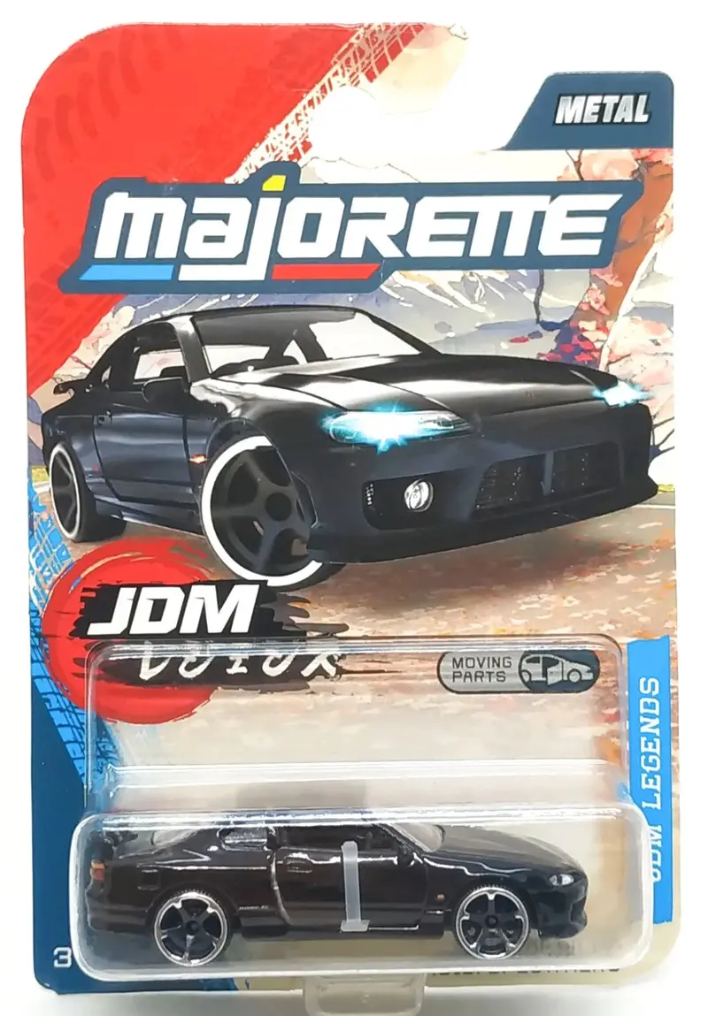 1:64 Nissan Silvia S15 Spec R Aero -- Black -- Majorette: Jdm Legends 1