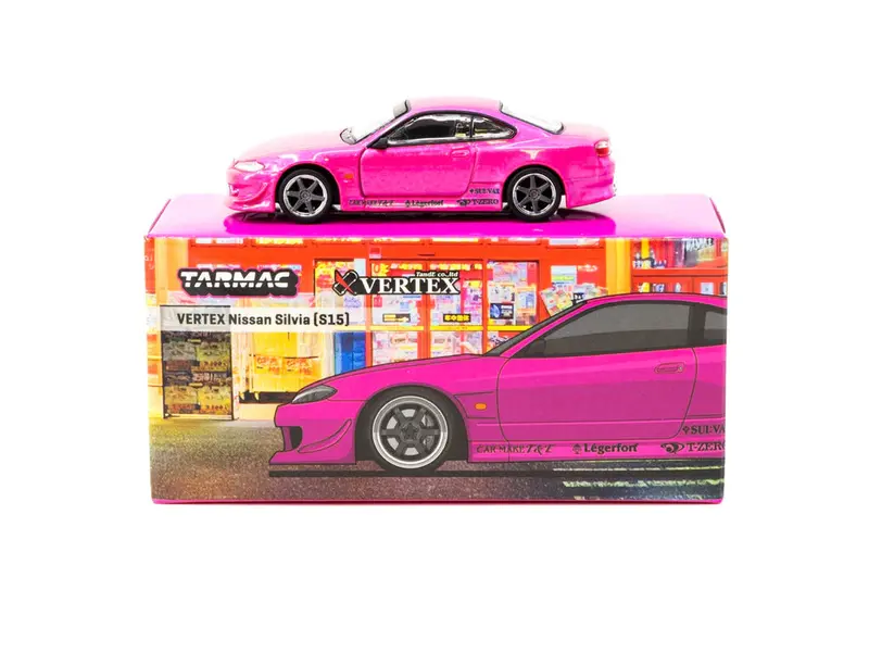 1:64 Nissan Silvia (S15) Vertex -- Pink Metallic -- Tarmac Works 1