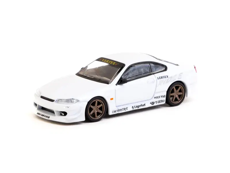 1:64 Nissan Silvia S15 Vertex -- White Metallic -- Tarmac Works 1