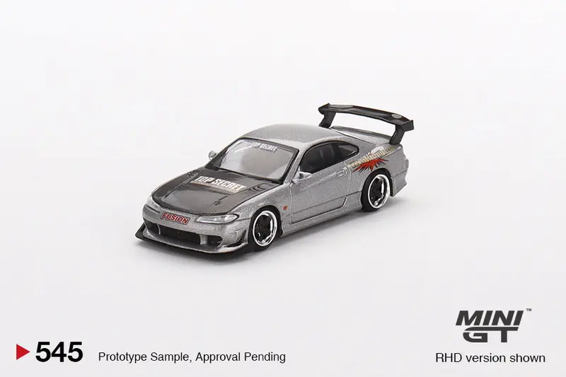 1:64 Nissan Silvia Top Secret (S15) -- Silver -- Mini Gt 1