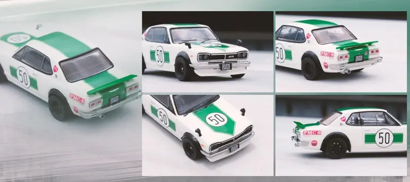 1:64 Nissan Skyline 2000 Gt-R (Kpgc10) - #50 White/Green -- Inno64 Malaysia Expo 2