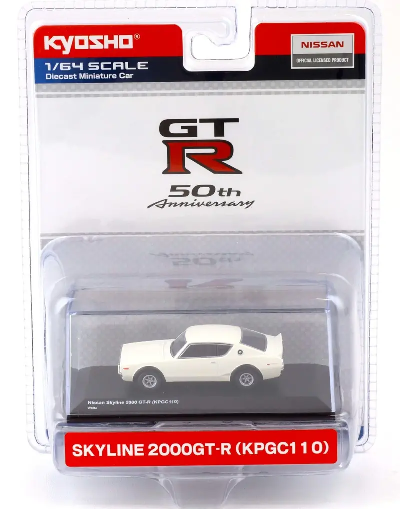 1:64 Nissan Skyline 2000 Gt-R (Kpgc110) -- White -- Kyosho 06990Wb 1