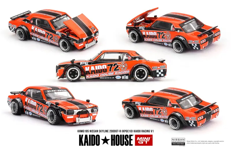 1:64 Nissan Skyline 2000Gt-R (Kpgc10) Racing V1 -- Kaido House X Mini Gt Khmg195 1