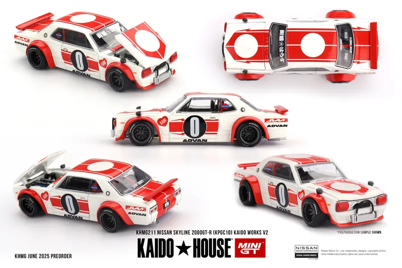 1:64 Nissan Skyline 2000Gt-R (Kpgc10) Works V2 -- Kaido House X Mini Gt Khmg211 1