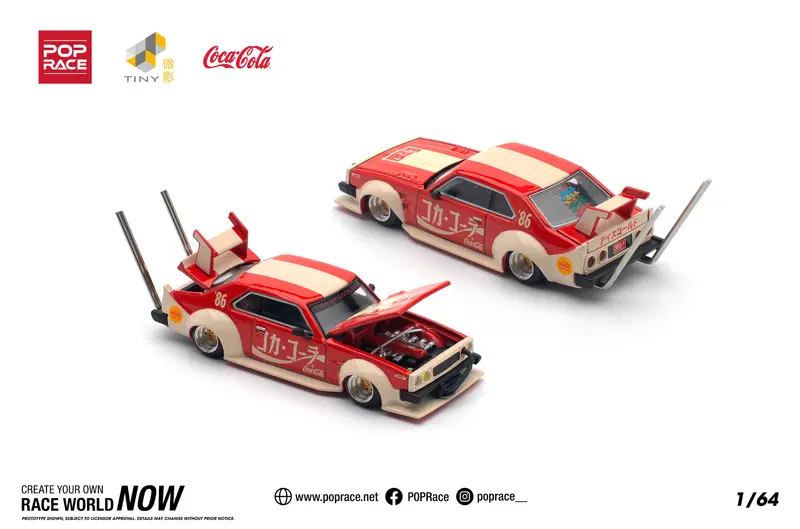 1:64 Nissan Skyline Gt-R (Kpgc10) Hakosuka V8 -- Coca-Cola - Japan -- Pop Race 1