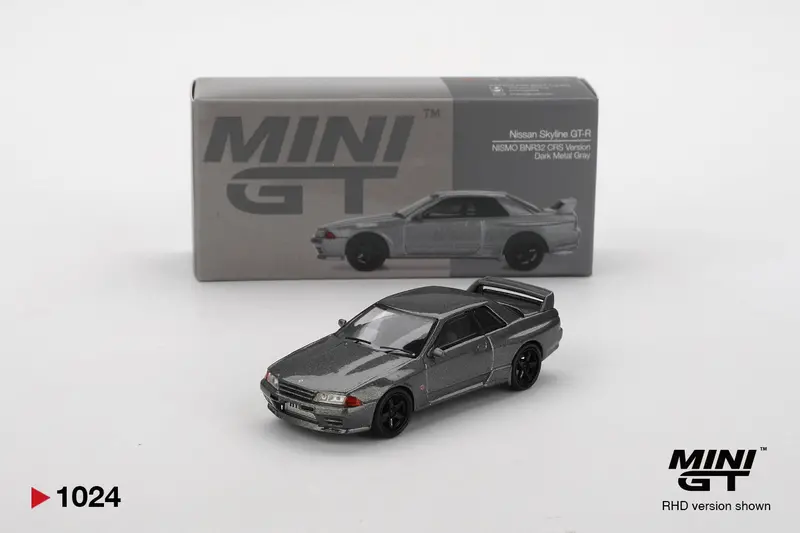 1:64 Nissan Skyline Gt-R (Nismo Bnr32 Crs) - Dark Metal Grey -- Mini Gt Mgt01024 1