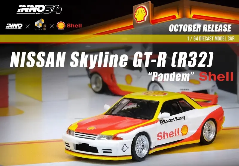 1:64 Nissan Skyline Gt-R (R32) Pandem -- Shell -- Inno64 1