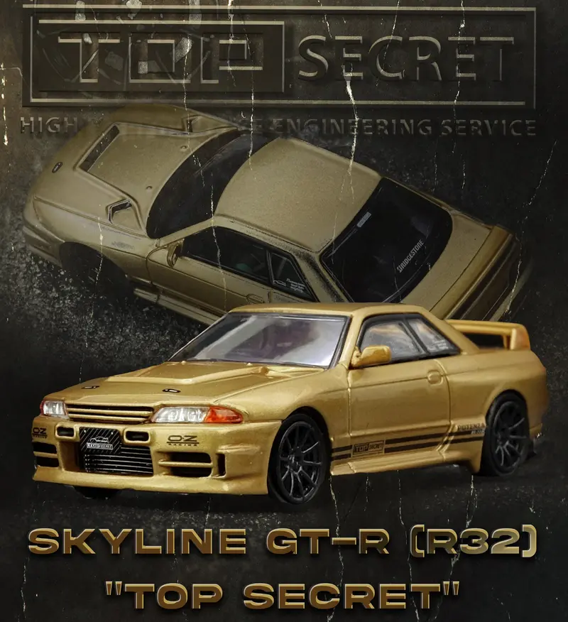 1:64 Nissan Skyline Gt-R (R32) Top Secret 650R -- Gold -- Inno64 1